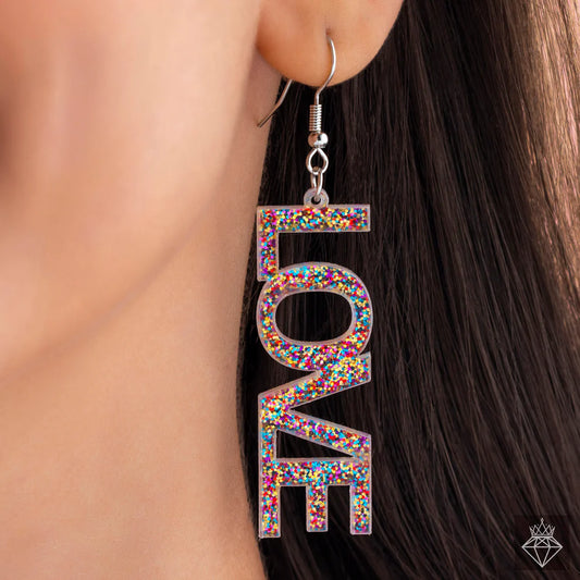 Colourful LOVE Acrylic Danglers