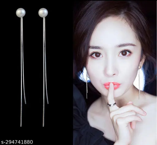 Long tassel korean earrings