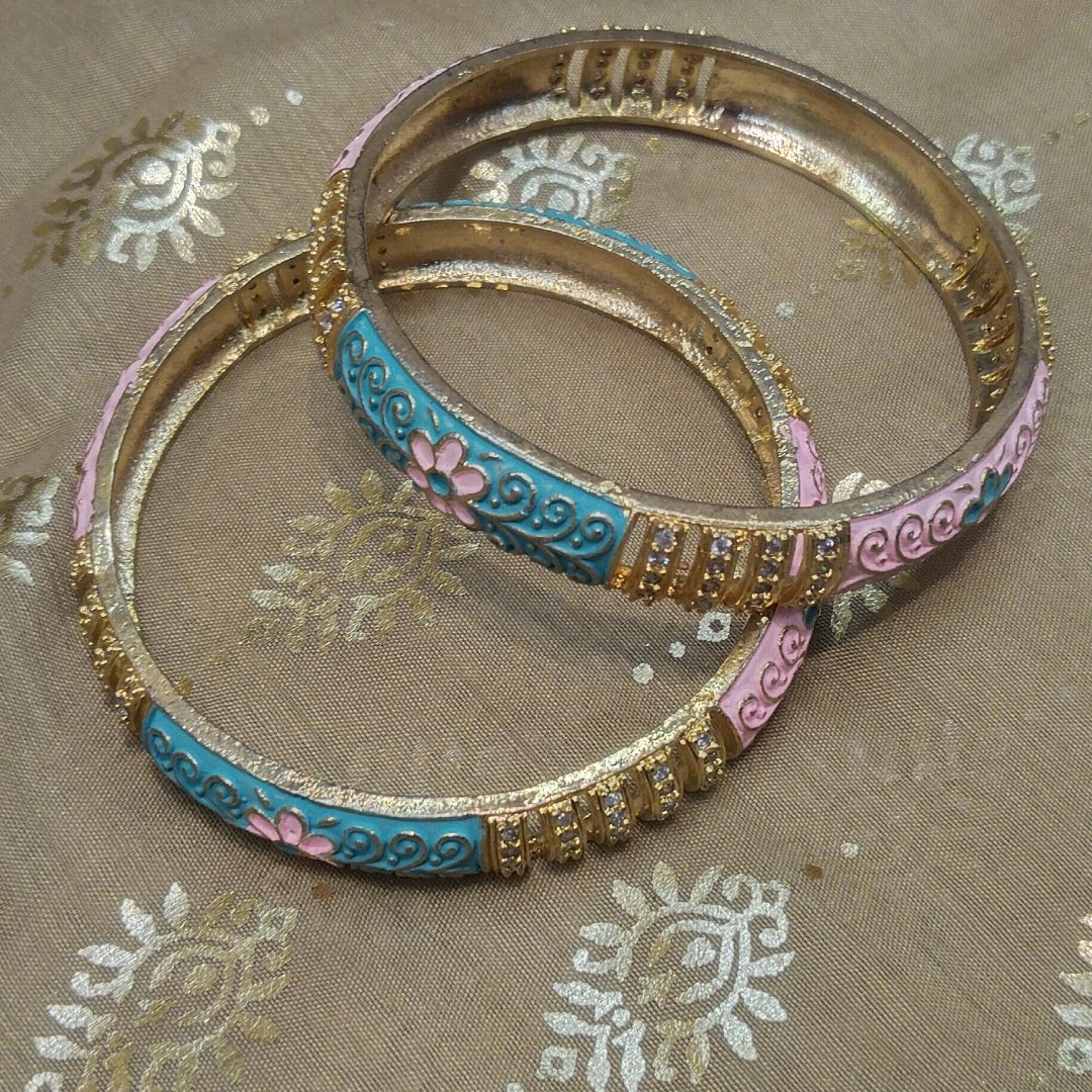 Traditional Hand-Painted Bangles – Elegant Ethnic Jewelry