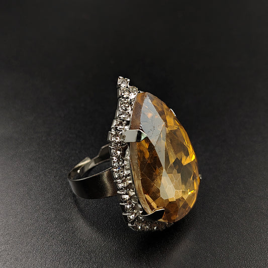 Luxury Crystal Jewellery Set with Champagne and Clear Stones, Necklace and Earrings, Wedding Accessories