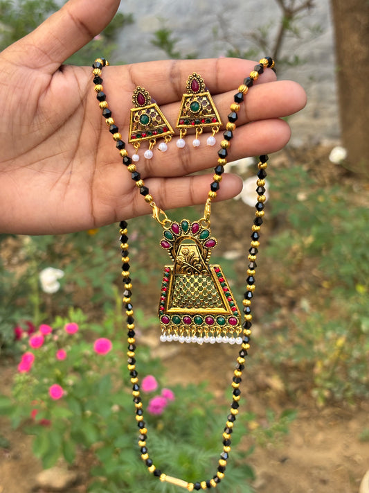 Traditional Temple Design Mangalsutra Set