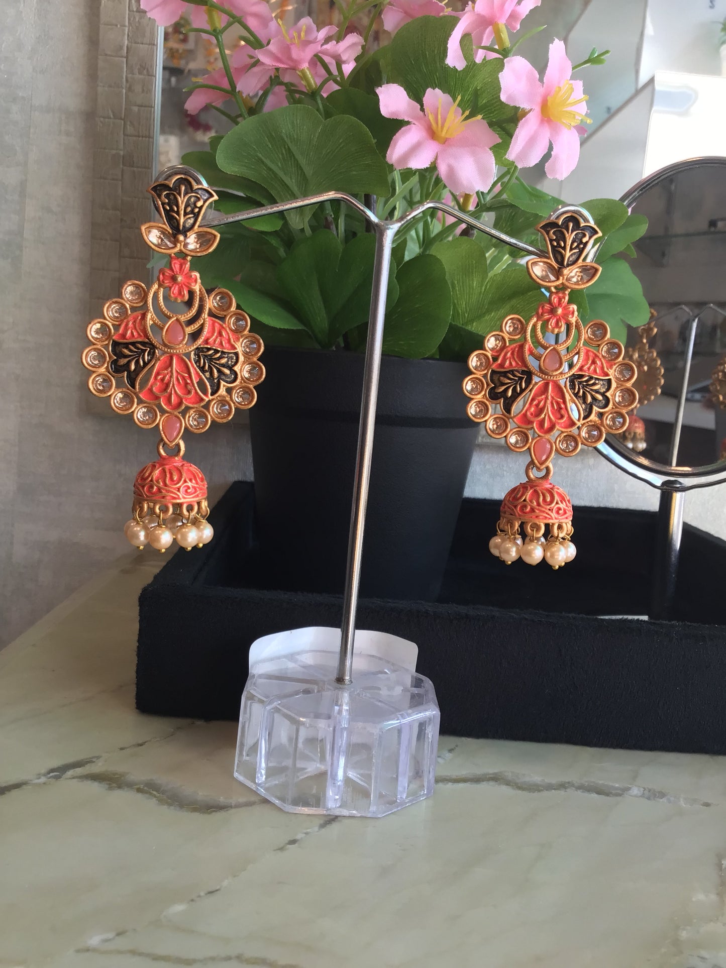 Elegant Traditional Meenakari Drop Earrings for Women and Girls