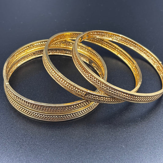 Gold-Plated Traditional Bangles Set
