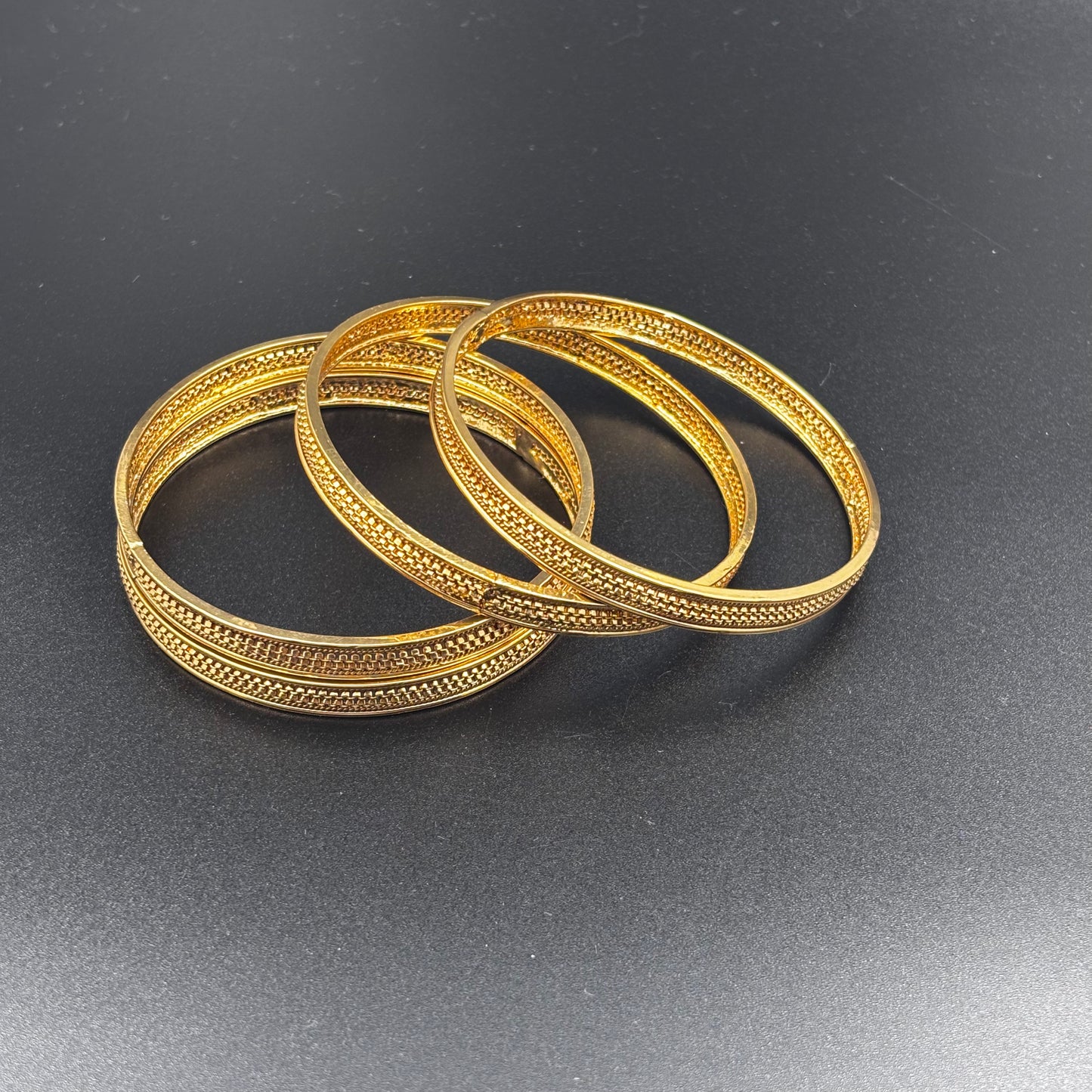 Gold-Plated Traditional Bangles Set