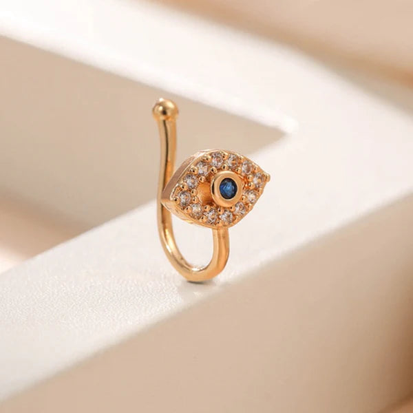 Evil Eye Ethnic Nose Cuff