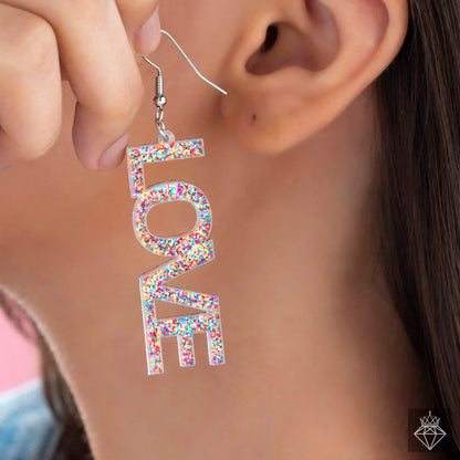 Colourful LOVE Acrylic Danglers
