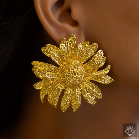 Anti-Tarnish Sunflower Earrings