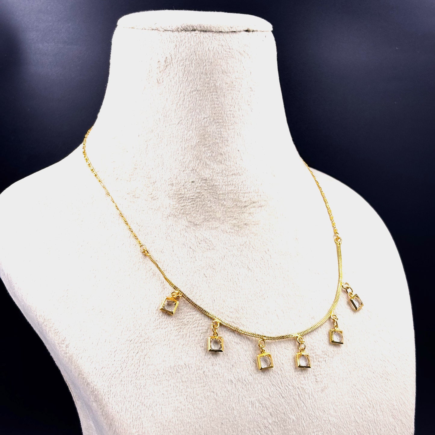 Delicate Gold-Plated Heart Charm Chain
