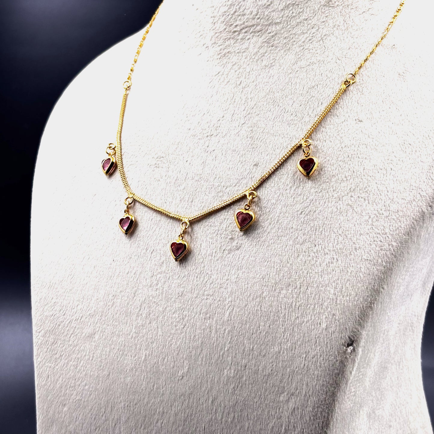 Delicate Gold-Plated Heart Charm Chain