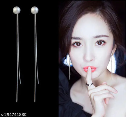 Long tassel korean earrings