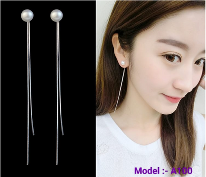 Long tassel korean earrings