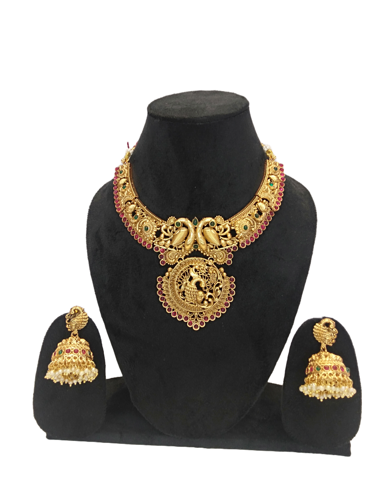 Golden Keya Temple Jewellery Set