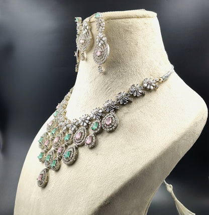 American Diamond Necklace Set