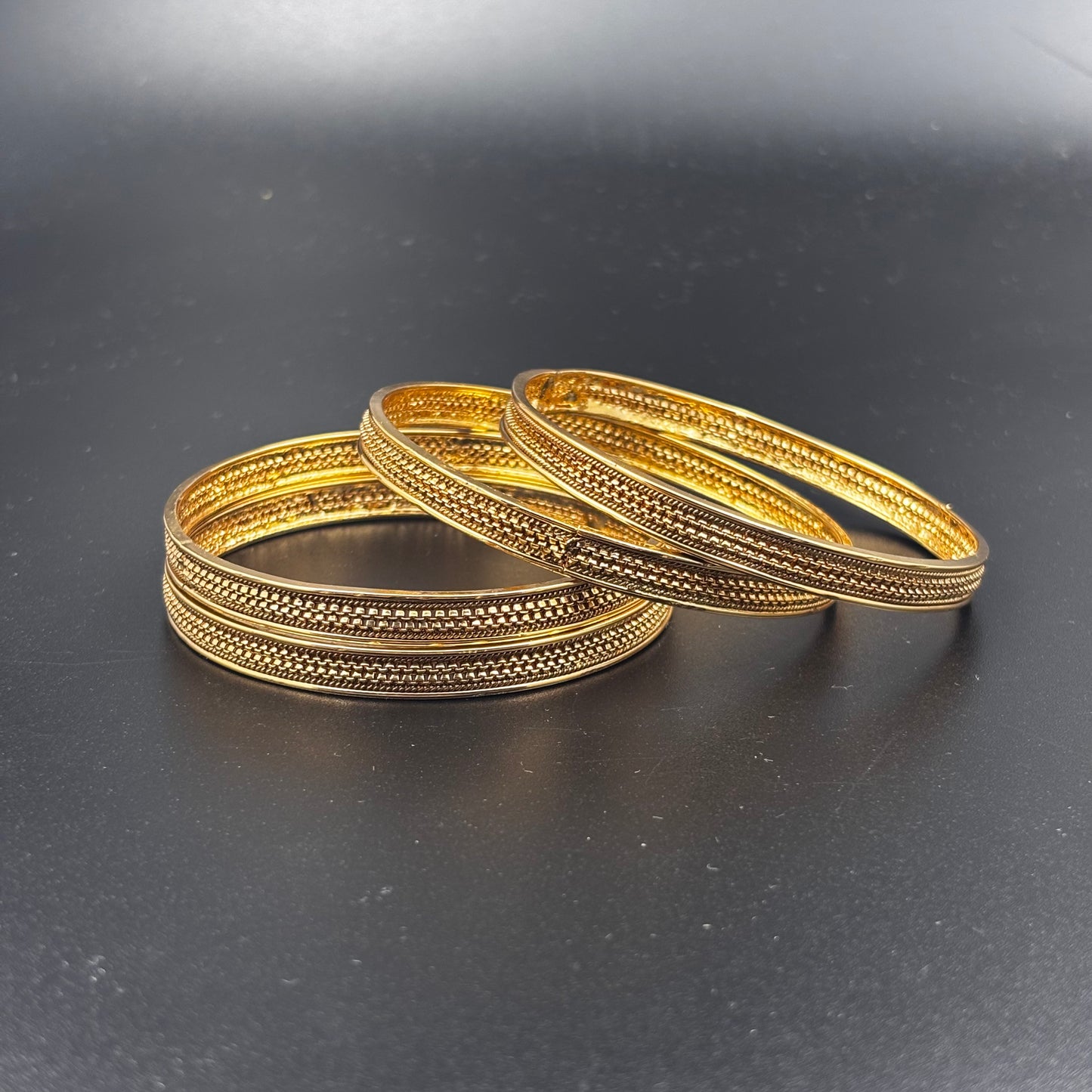 Gold-Plated Traditional Bangles Set