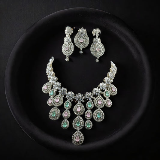 American Diamond Necklace Set