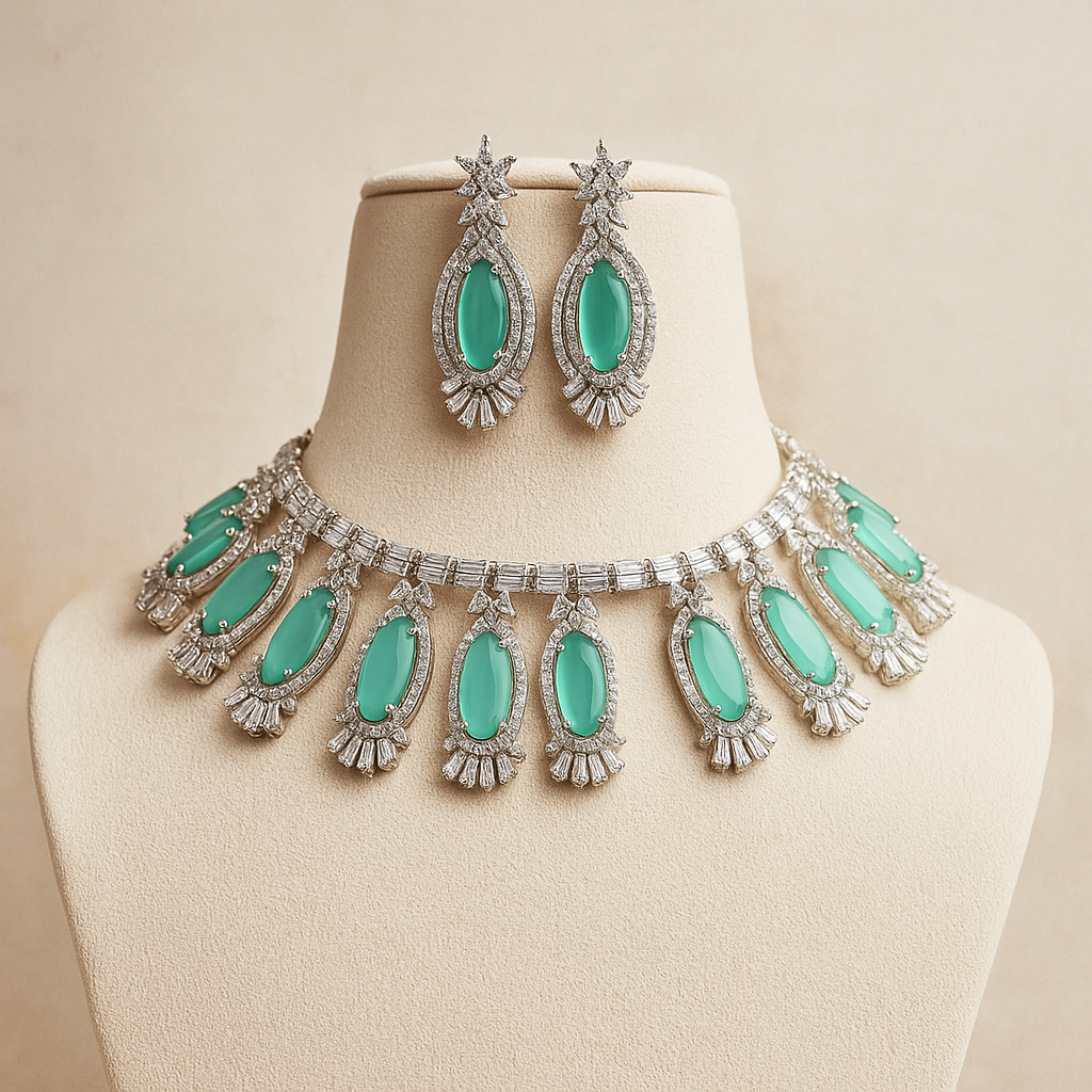 American Diamond Necklace Set