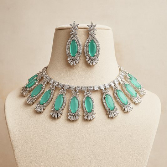 American Diamond Necklace Set