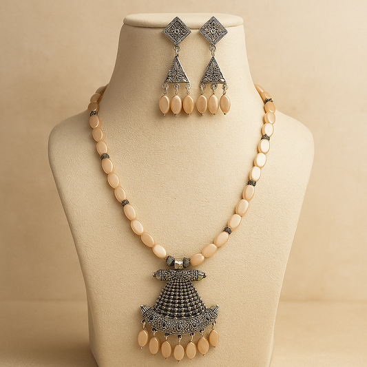 Ethnic Necklace & Earrings Set – Traditional Jewelry